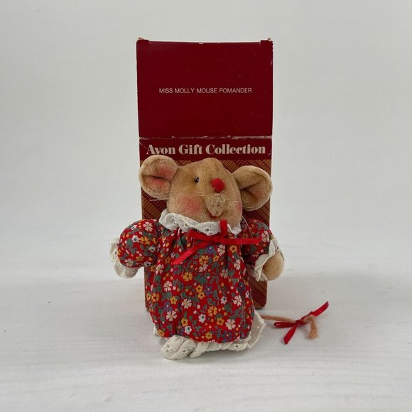 Miss Molly Mouse Plush Pomander Stuffed Fragrance Doll 1980s Vintage Avon - Picture 1 of 8